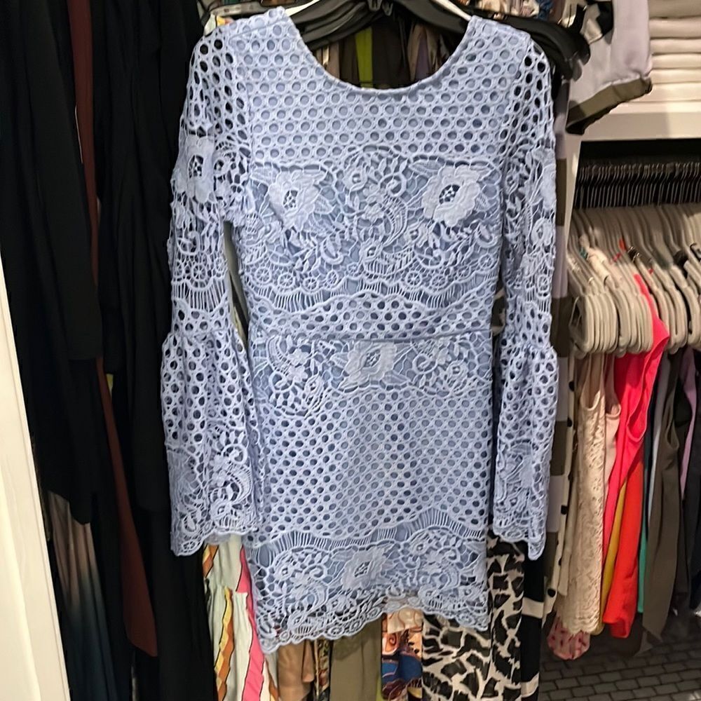 The Clothing Company - light blue bell sleeve dress, sz Small